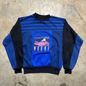 Vintage 80s McGregor Adventurer Mount Blue/Black Sweatshirt